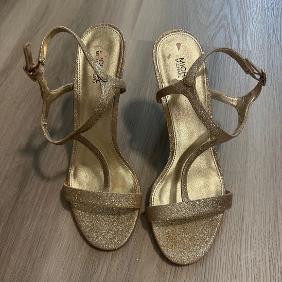 Michael Kors Glittering Gold Heels - Picture 1 of 6